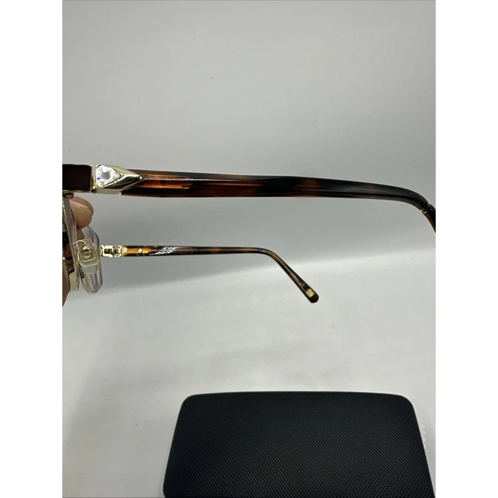 Marchon NYC Eyeglasses Frame M-4003 210 Women Brown Rectangle Full Rim 54-16-140